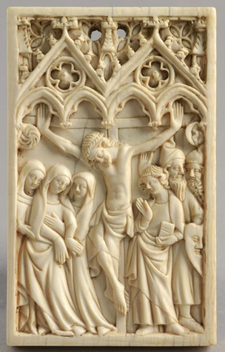 Panel (lid of box for goldsmith scales and weights), 1 register, 4 arches across (frise d'arcatures; plaquette; boîte à poids et à balance) (Front)