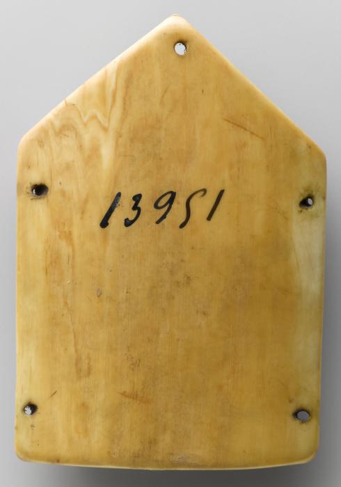 Gabled panel, 1 register, 1 arch across (fragment of a triptych) (Back)