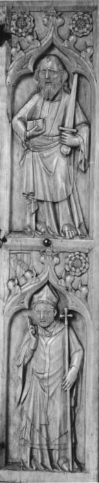 Triptych, 2 registers, with ogee arches; known as the Triptych of John Grandisson (Wing, right)