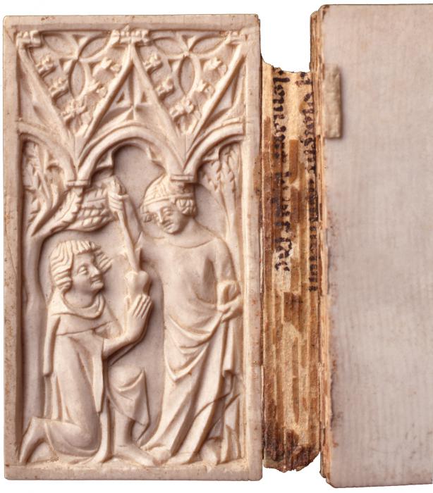 Complete set of 6 writing tablets and 2 covers, with case and stylus (frise d'arcatures; plaquettes; tablettes à écrire) (Tablet 1)