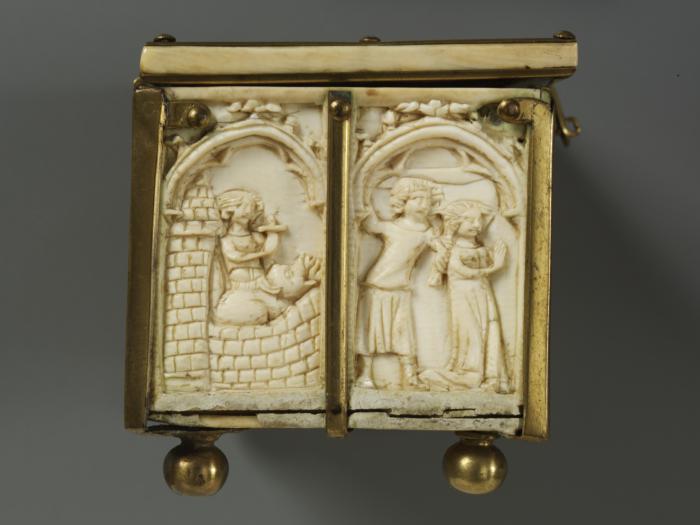 Casket (coffret; frise d'arcatures) (End, left)