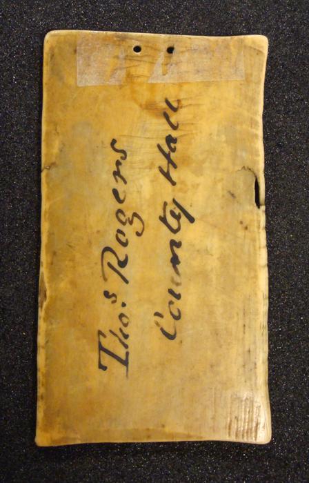 Panel (possibly a writing tablet), 1 register, 3 arches across (plaquette; frise d'arcatures; tablette à écrire) (Back)