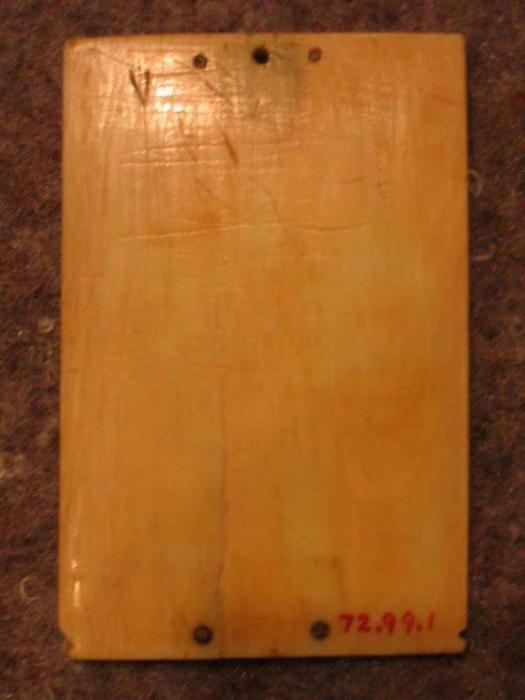 Wing, left (fragment of a diptych), 1 register, 3 arches across (plaquettes; frises d'arcatures) (Back)