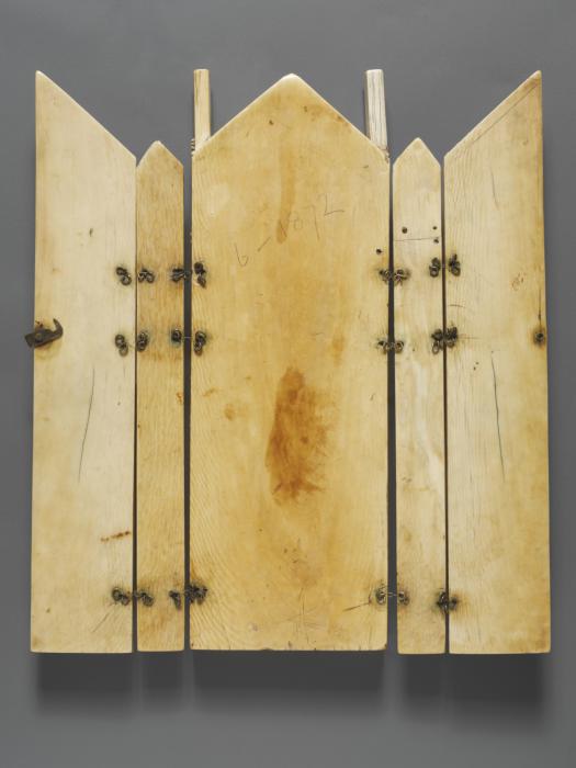 Gabled polyptych, 2 registers (tabernacle; frise d'arcatures; colonnettes) (Back)
