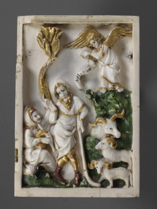 Polyptych, 1 register, with arches (frise d'arcatures; plaquettes) (Wing, right)