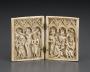 Diptych, 1 register, 3 arches across (frise d'arcatures; plaquettes) (Front)