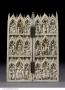 Gabled diptych with pinnacles, 3 registers, 3 arches across (frise d'arcatures; colonnettes) (Front)