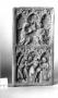 Panel (fragment of a box), 2 registers, 3 arches across (frise d'arcatures; colonnettes) (CAST, front)