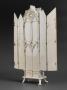 Gabled polyptych, 2 registers, with arches (tabernacle; colonnettes; frise d'arcatures) (Back, open)