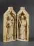 Gabled diptych, 1 register, 1 ogee arch across, bands of rosettes (décor de roses); also known as the Salting Diptych (Front)