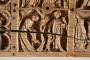Lid (fragment of a casket), 2 registers, with quatrefoils (quatre-feuilles; coffret) (Front, detail)