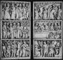 Diptych, 3 registers, bands of rosettes (décor de roses) (Front)