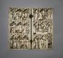 Diptych, 3 registers, 3 arches across (frise d'arcatures; colonnettes) (Front)