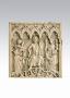 Wing, left (fragment of a diptych; upper register), 1 register, 5 arches across (frise d'arcatures) (Front)
