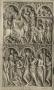 Diptych, 2 registers, 3 arches across, bands of rosettes (frise d'arcatures; décor de roses) (Wing, left)