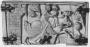 Casket with arches and bands of rosettes (coffret; décor de roses; frise d'arcatures; colonnettes) (End, left)