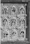 Openwork diptych, 3 registers, 3 arches across (frise d'arcatures; colonnettes; ajouré); known as the portable altar of king Christian I (Wing, left)