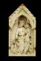 Gabled centre panel (fragment of a triptych), 1 register, 1 arch across (colonnettes; tabernacle) (Front)