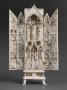 Gabled polyptych, 2 registers, with arches (tabernacle; colonnettes; frise d'arcatures) (Front, open)