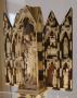 Gabled polyptych, with arches (tabernacle; frise d'arcatures; colonnettes; roses) (Side)
