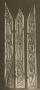 Gabled panels, 3 registers, 1 arch across (fragments from a polyptych; tabernacle) (Front)