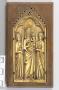 Gabled panel (fragment; centre panel of a triptych), 1 register, 1 arch across (colonnettes) (Front)