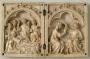 Diptych, 1 register, 1 arch across (plaquettes) (Front)