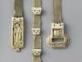 Belt with ivory buckle, pendant and stops (ceinture)