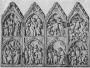 Gabled polyptych, 2 registers, 1 arch across (frise d'arcatures; colonnettes) (Front)
