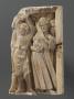 Wing, left (fragment of a diptych), 1 register, band of rosettes (plaquette; décor de roses) (Front)