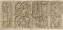 Lid (fragment of a casket), 2 registers, with quatrefoils (quatre-feuilles; coffret) (Front)