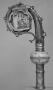 Head of crozier (crosse); double-sided panel, 1 register, 1 trefoil arch across (colonnettes) (Side 1)