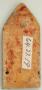 Gabled panel (fragment of a polyptych; tabernacle), 1 register, 1 arch across, band of rosettes (décor de roses) (Back)