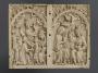 Panel (fragment of a casket), 1 register, 2 arches across (coffret; frise d'arcatures) (Front)