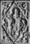 Wing, left (fragment of a diptych), 1 register, with quatrefoil enclosed in a diamond (plaquettes; quatre-feuilles) (Front)