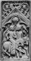 Writing tablets or box, 1 register, 1 arch across, bands of rosettes (plaquettes; tablettes à écrire; boite; décor de roses) (Front)