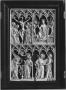 Openwork panel (probably fragment of a diptych), 2 registers, 6 arches across (plaque ajourée; frise d'arcatures; colonnettes) (Front)