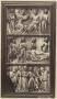 Wing, right (fragment of a diptych), 3 registers, bands of rosettes (décor de roses) (Front)