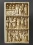 Diptych, 3 registers, bands of rosettes (plaquettes; décor de roses) (Wing, left)