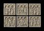 3 panels, 2 registers, 3 arches across (frise d'arcatures) (fragments of a quadriptych?) (Front)