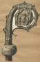 Head of crozier (crosse); double-sided panel, 1 register, 1 trefoil arch across (colonnettes) (Side 2)