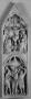 Gabled panel (fragment of a polyptych), 2 registers, 1 arch across (Front)