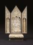 Gabled triptych, 2 registers, 1 ogee arch across (Front)