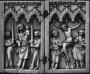 Diptych, 1 register, 3 arches across (plaquettes; frise d'arcatures) (Front (open))
