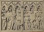 Diptych, 1 register, 3 arches across (plaquettes) (Front)