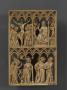 Openwork panel (probably fragment of a diptych), 2 registers, 6 arches across (plaque ajourée; frise d'arcatures; colonnettes) (Front)