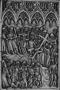 Diptych, 1 register, 4 arches across (frise d'arcatures); used as part of the binding of a book (Wing, right (front cover))