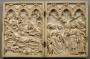Diptych, 1 register, 3 arches across (frise d'arcatures; plaquettes) (Front)