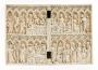 Diptych, 2 registers, 6 arches across (frise d'arcature; colonnettes) (Front)