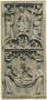 Wing, right (part of a diptych), 2 registers, bands of rosettes (décor de roses) (Front)